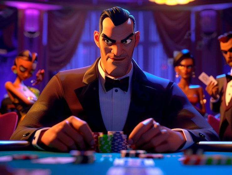 Multiple player hands after a free split, dealer hand visible